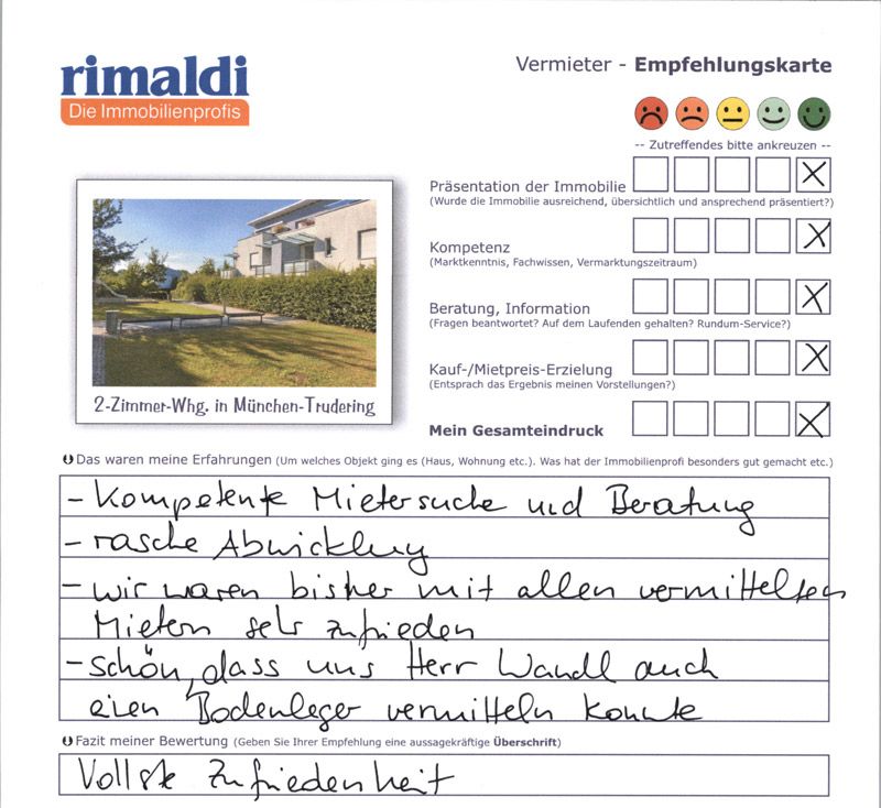 Bewertung Immobilienverkauf Eigentumswohnung in München Trudering mit 2 Zimmern